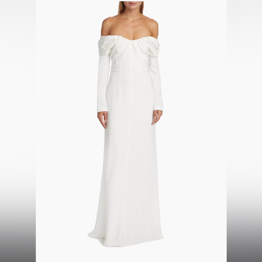 A.L.C. Nora Gathered Off-the-Shoulder Gown